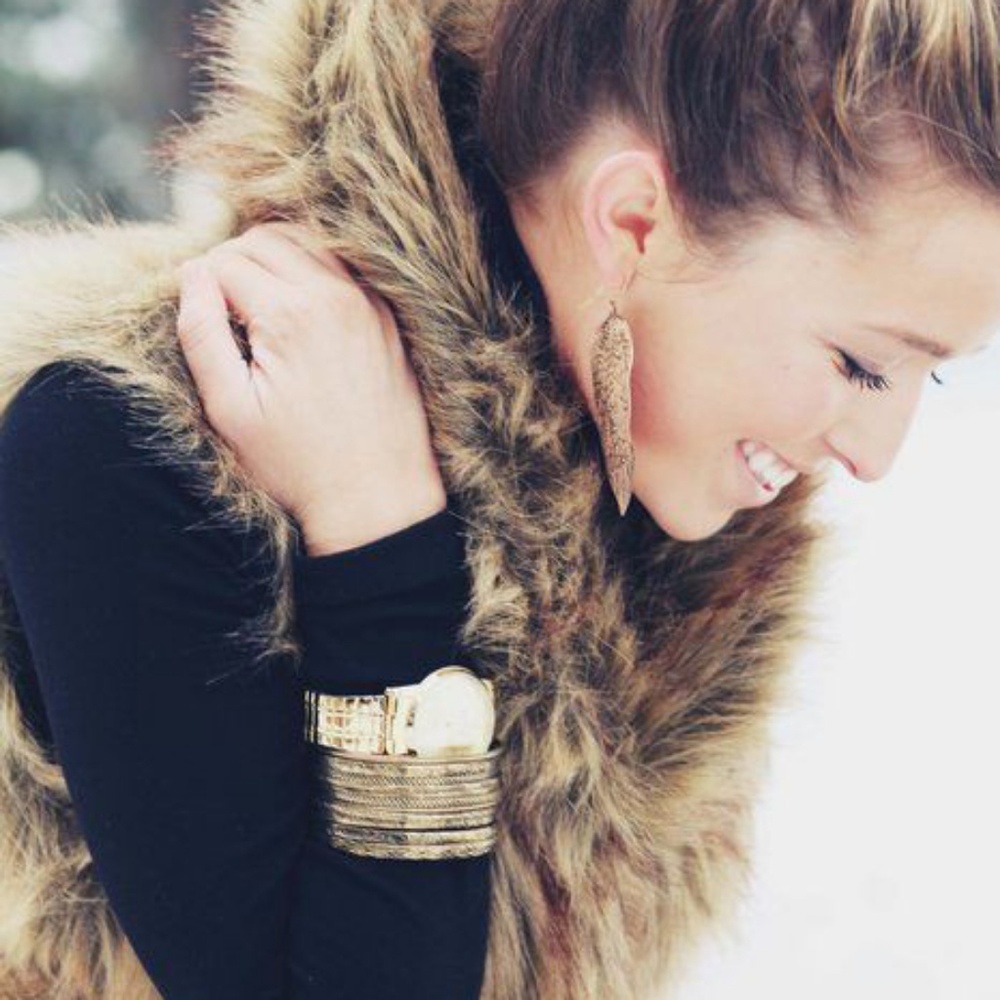 Kenar faux fur vest.